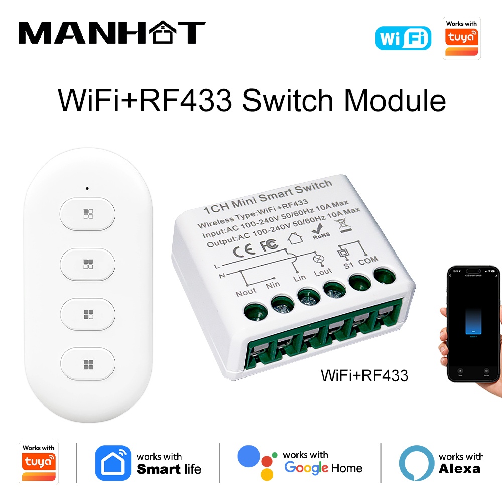 For Tuya WIFI 10A Smart Light  - Home Automation Diy ulasan dan harga